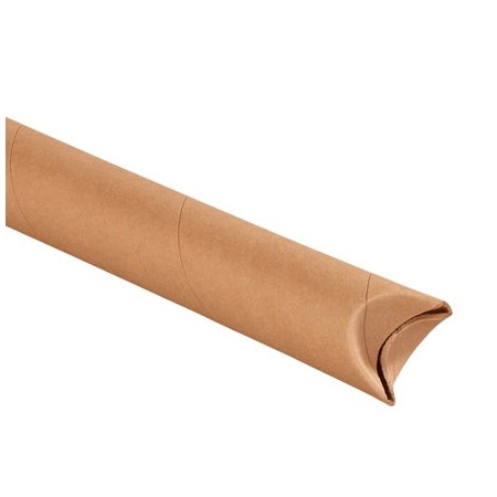 Bsc Preferred 2 x 12'' Kraft Crimped End Tubes, 50PK BUY00014673